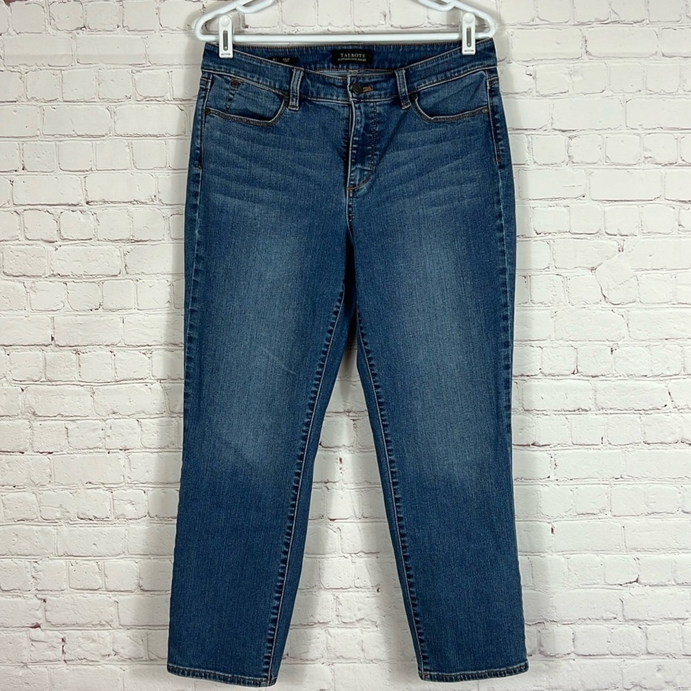Talbots Flawless Five Pocket Crop Curvy Size 8 Medium Wash